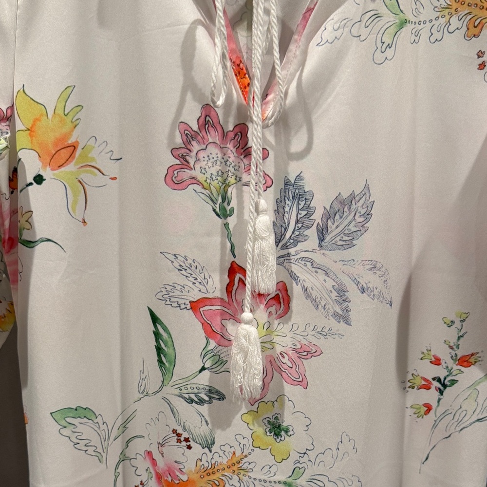 Floral Maxi Dress with Pink & Yellow Blooms - Picture 5 of 11